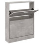 Voir la diapositive 2 : VIDAXL Armoire a chaussures Gris beton 59x17x81 cm Bois d'ingenierie
