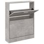 Voir la diapositive 2 : VIDAXL Armoire a chaussures Gris beton 59x17x81 cm Bois d'ingenierie