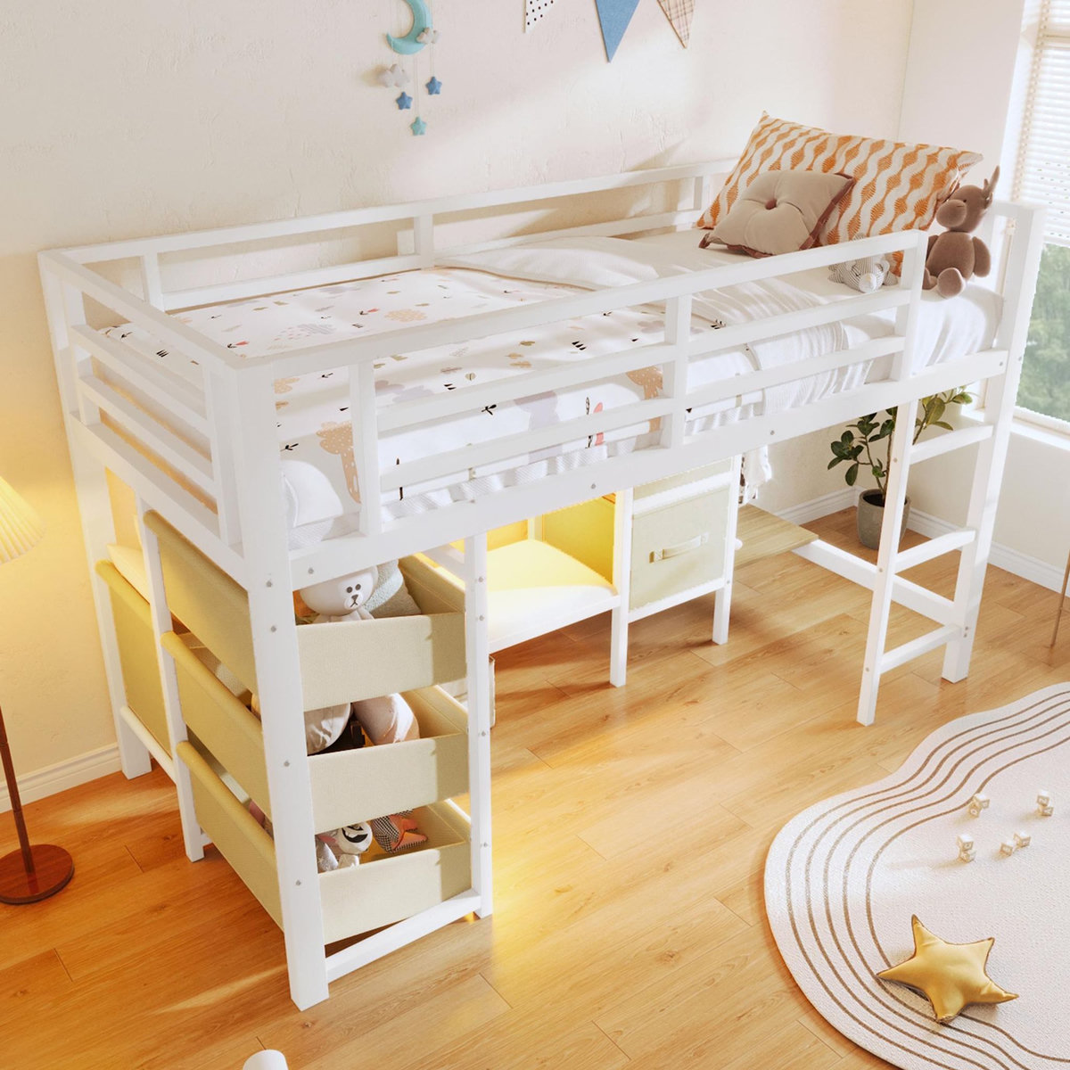 MERAX Lit mezzanine enfant