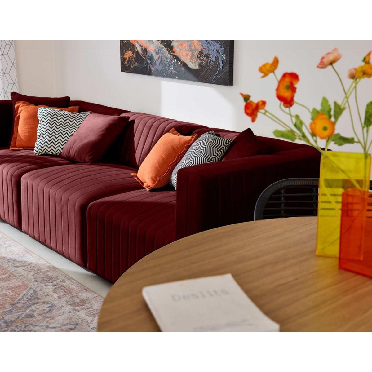 LISA DESIGN Nova - canapé modulable 3 places - en velours