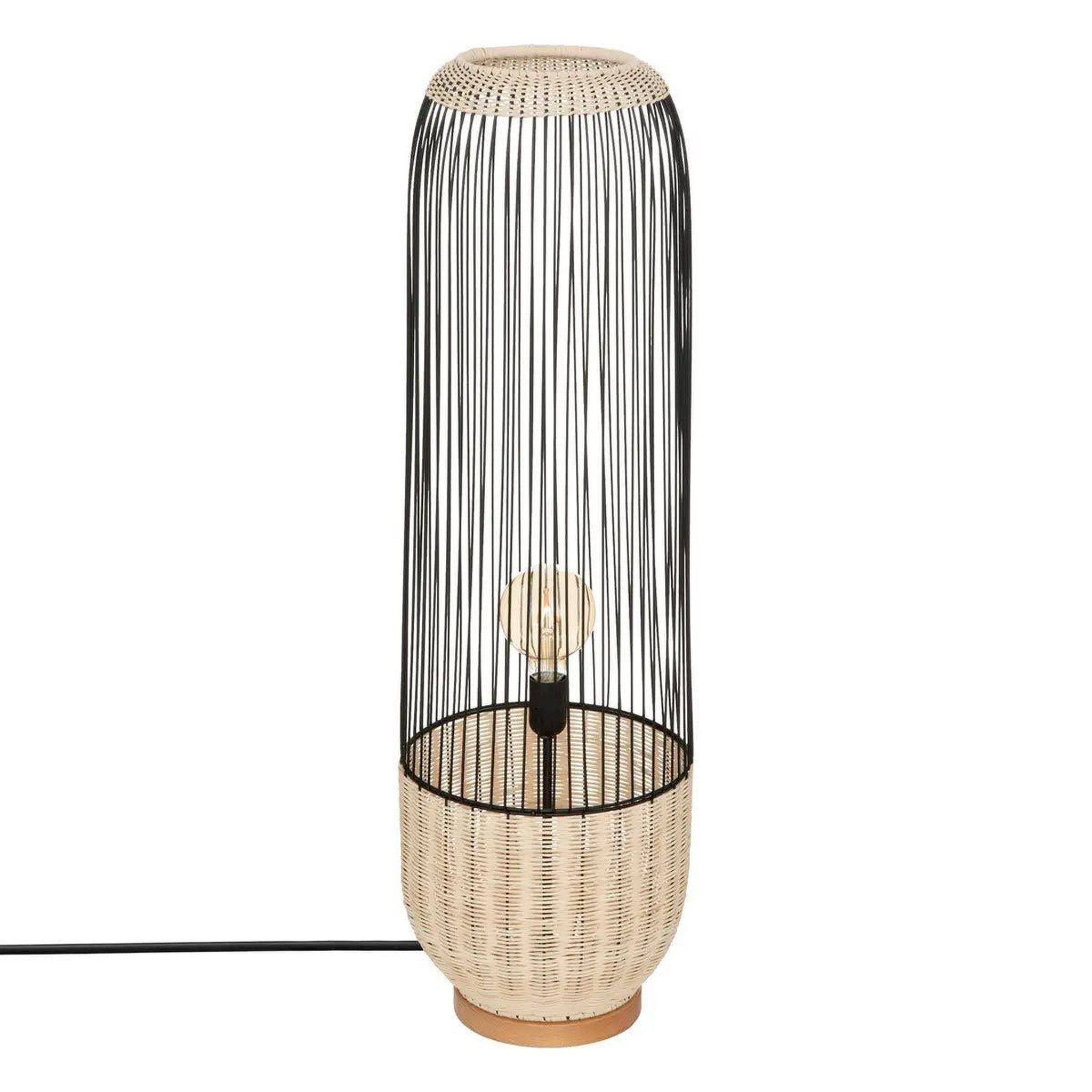 ATMOSPHERA Lampadaire design  anea  95cm noir & naturel