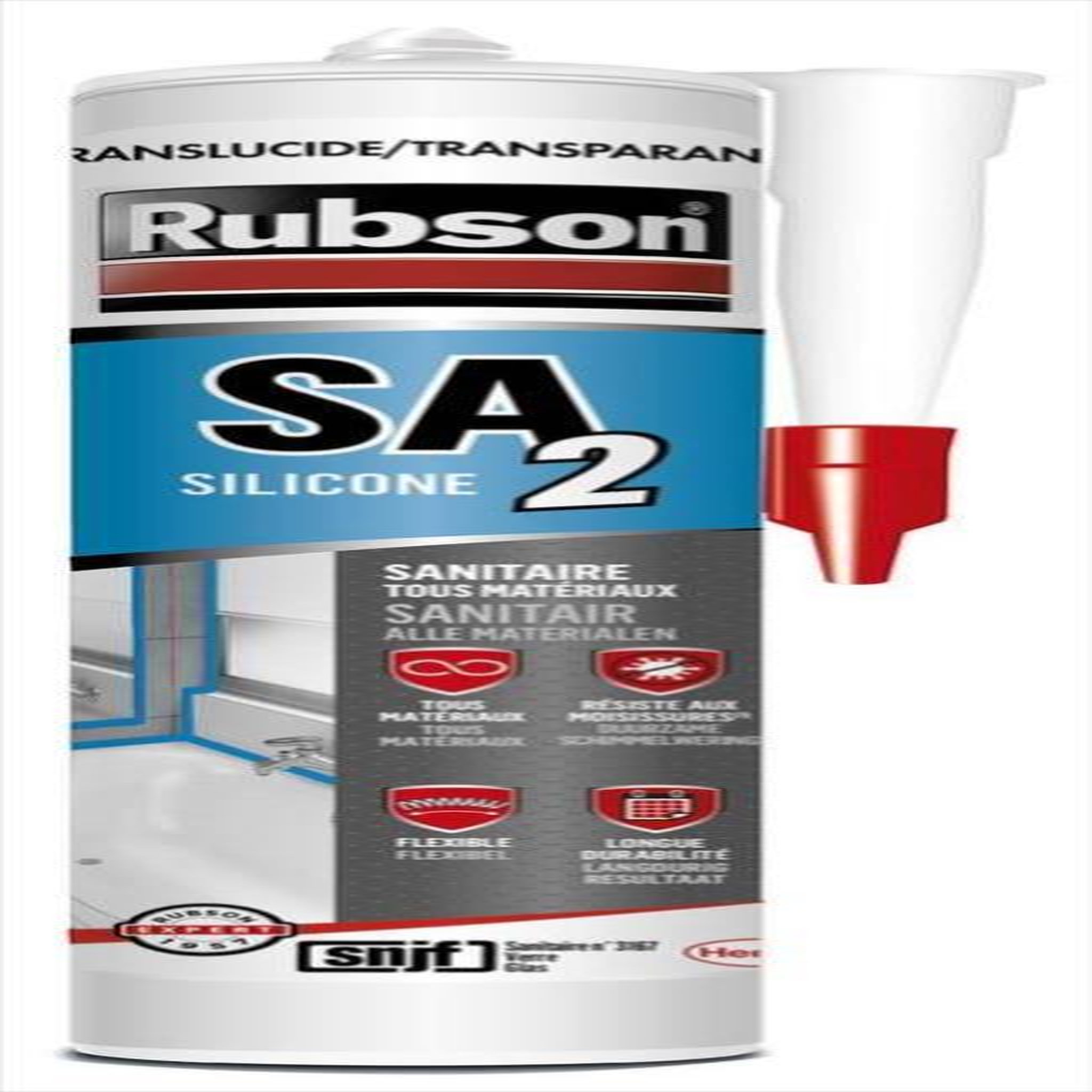 rubson Mastic d'étanchéité cuisine et bain SA2 RUBSON transparent 280ml