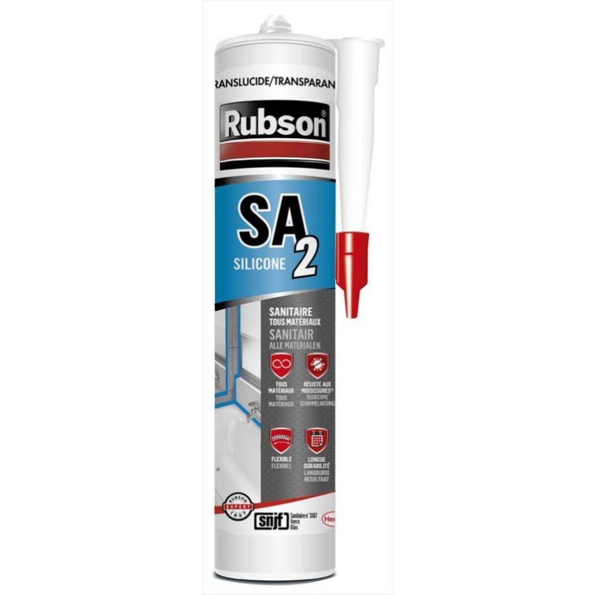 rubson Mastic d'étanchéité cuisine et bain SA2 RUBSON transparent 280ml