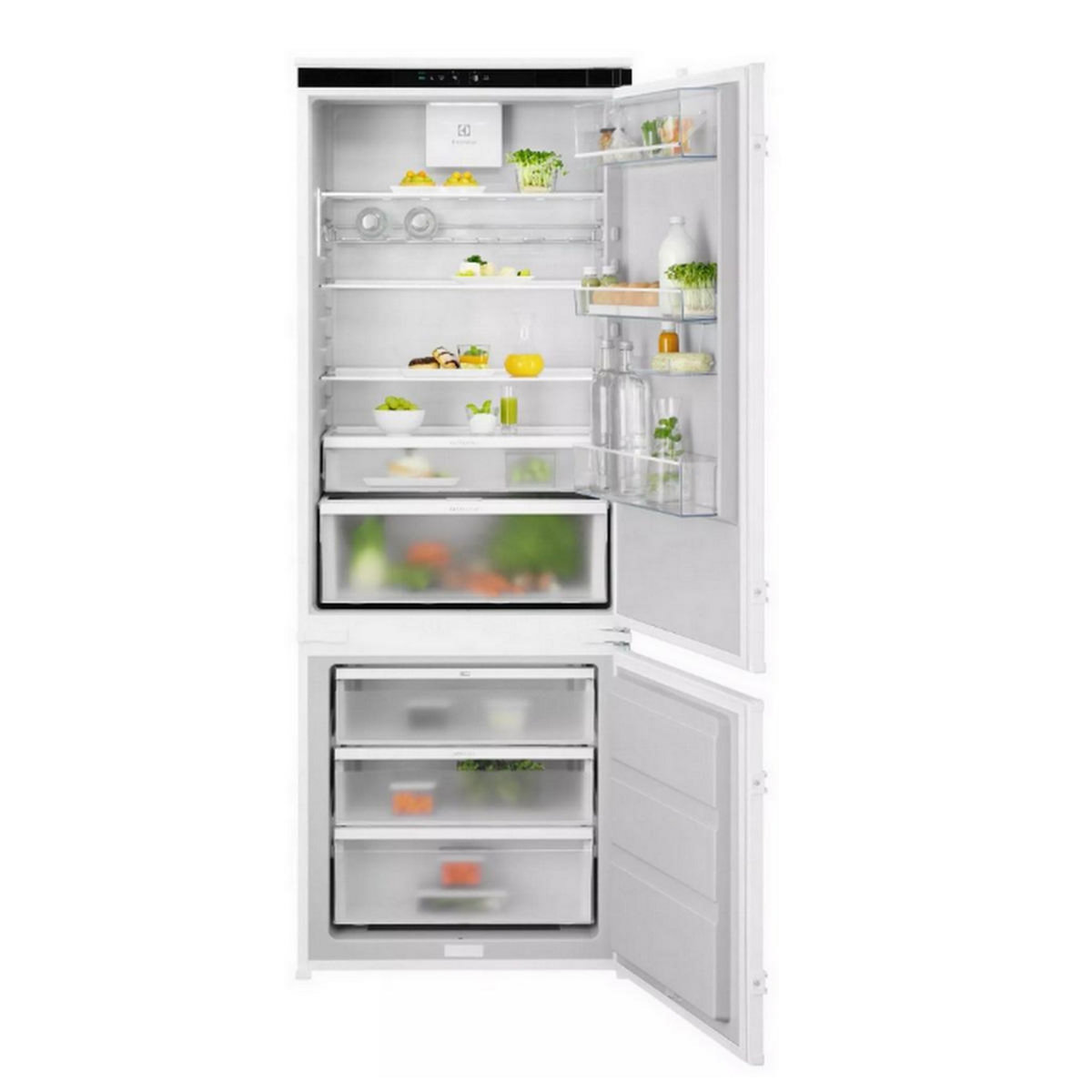 ELECTROLUX Réfrigérateur combiné intégrable à glissières 376l - KNR7TE75S