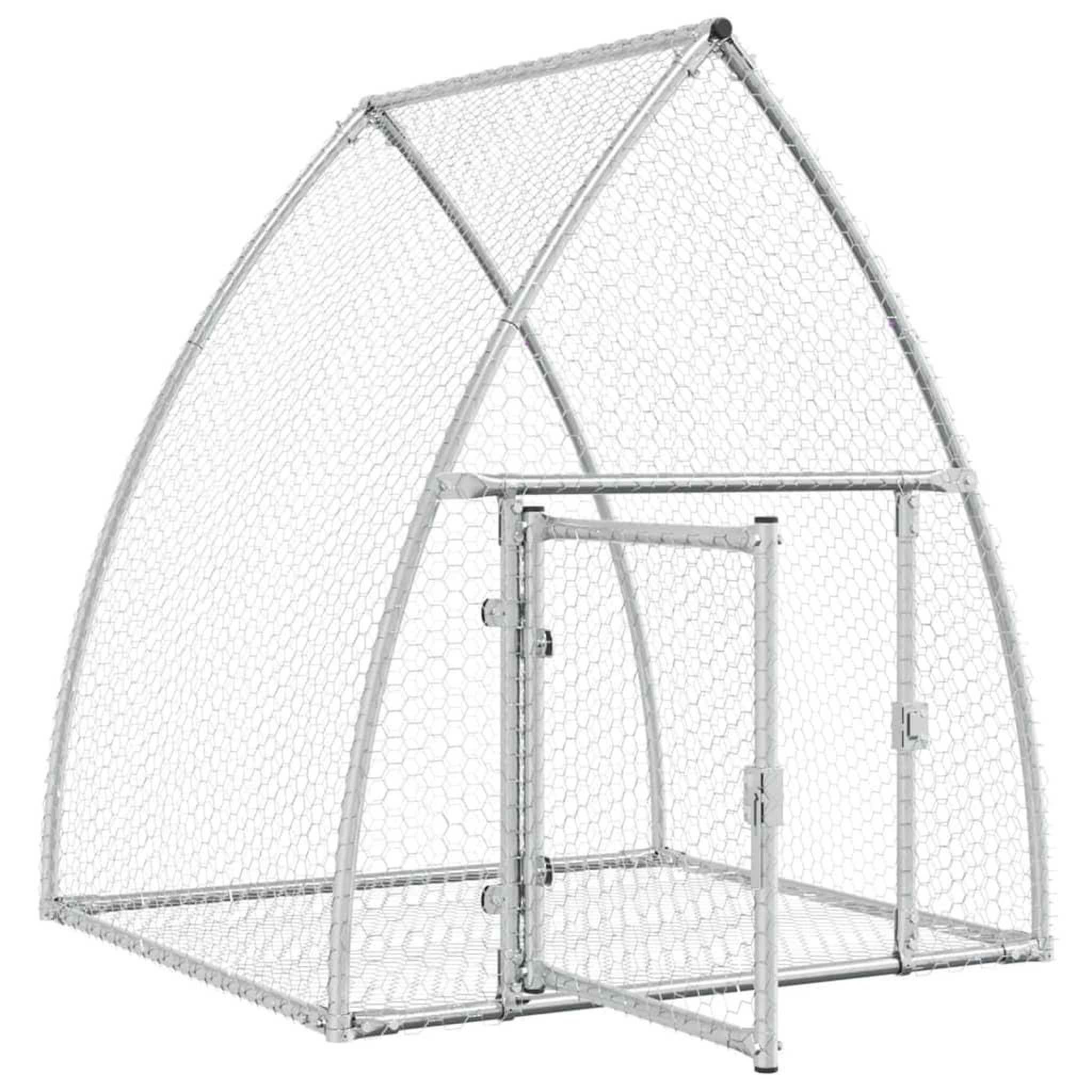Voir la diapositive 4 : VIDAXL Clapier argente 100x105x120 cm acier galvanise