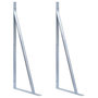 Voir la diapositive 1 : VIDAXL Supports pour poteau de cloture 2 pcs Acier galvanise