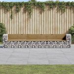 VIDAXL Banc de jardin design gabion 347x71x65,5cm bois de pin impregne