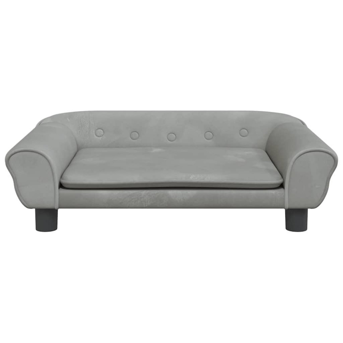 VIDAXL Lit pour chien gris clair 70x48x22 cm velours