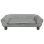 Voir la diapositive 3 : VIDAXL Lit pour chien gris clair 70x48x22 cm velours