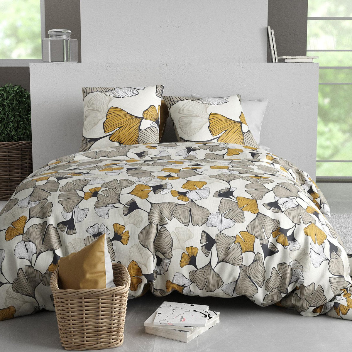 ATELIER DU COTON Parure housse de couette 100% coton 57fils arom