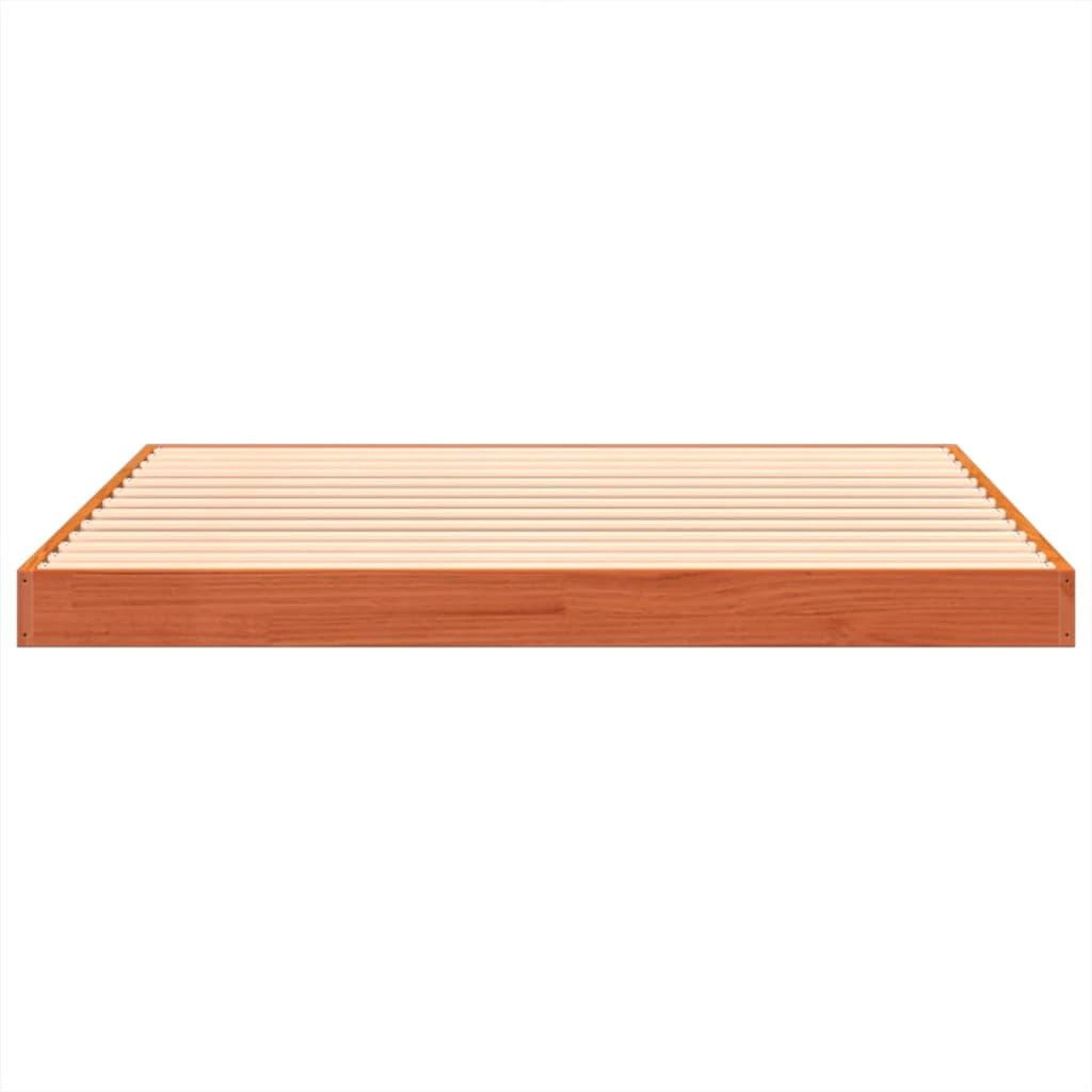 Voir la diapositive 5 : VIDAXL Cadre de lit sans matelas cire marron 120x190cm bois pin massif