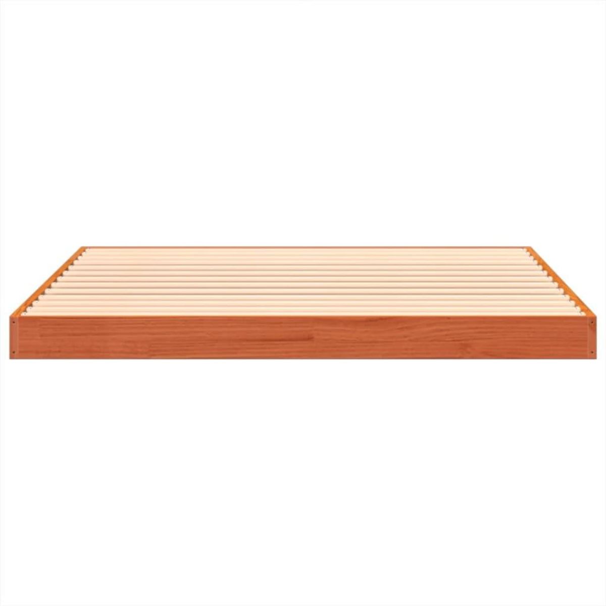 VIDAXL Cadre de lit sans matelas cire marron 120x190cm bois pin massif