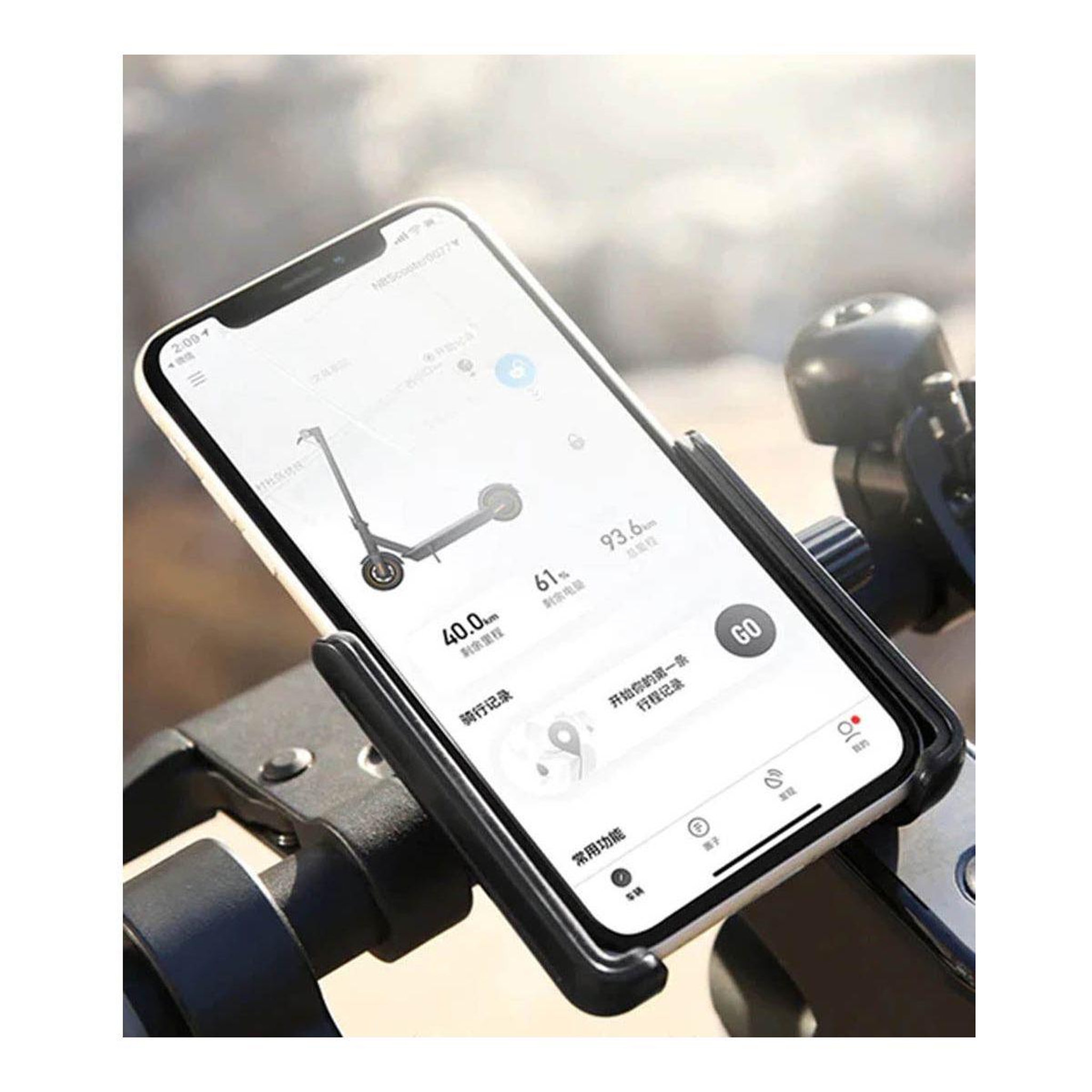 Voir la diapositive 4 : Segway Support smartphone Support smartphone pour trottinette noir