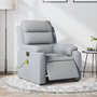 Voir la diapositive 1 : VIDAXL Fauteuil de massage inclinable electrique gris clair tissu