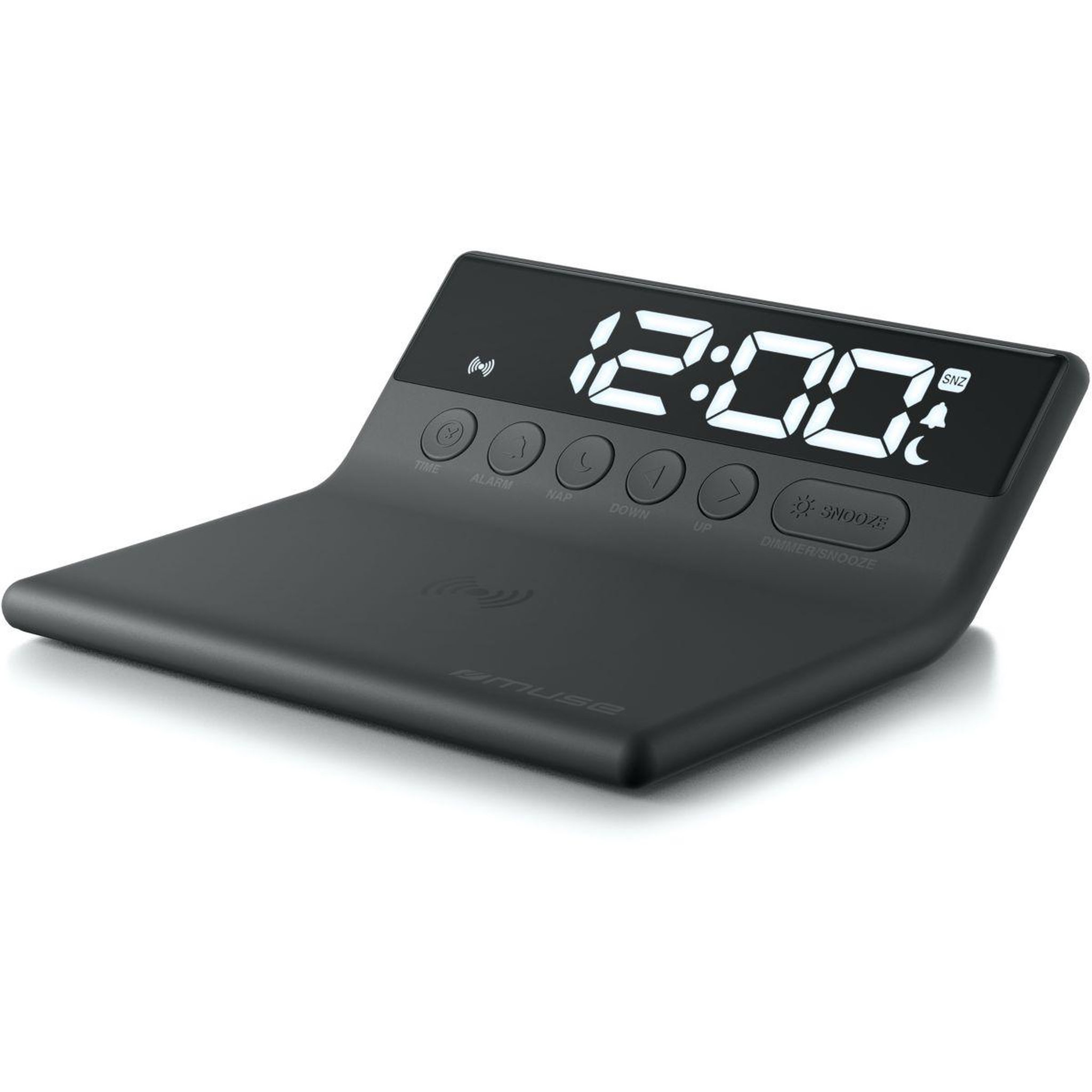 Muse Réveil avec chargement par induction noir - M168WI
