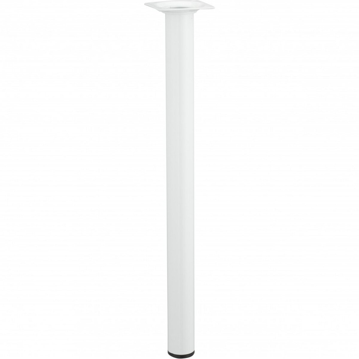 CENTRALE BRICO Pied de table basse cylindrique fixe acier époxy blanc, 40 cm