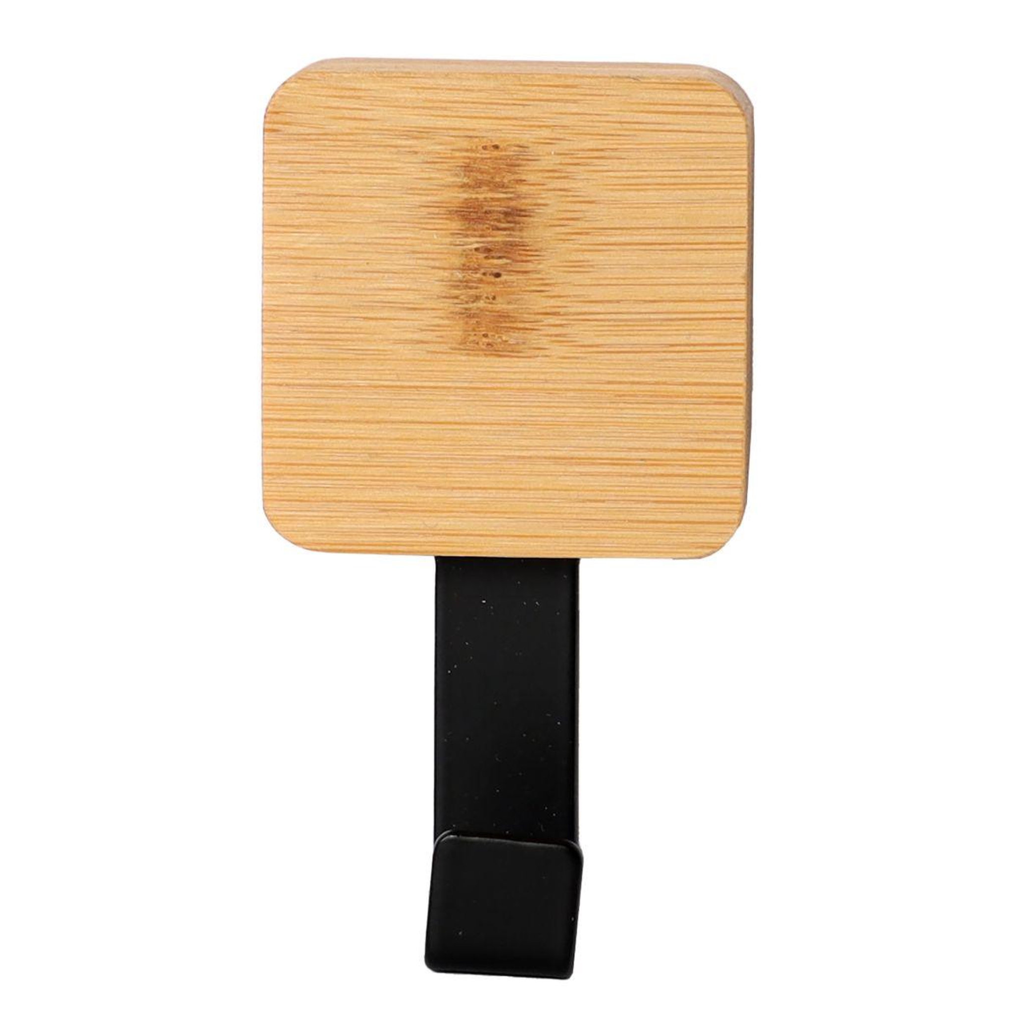 Voir la diapositive 2 : Douceur d'Intérieur Patère adhésive 1 crochet  fixeo  9cm naturel & noir