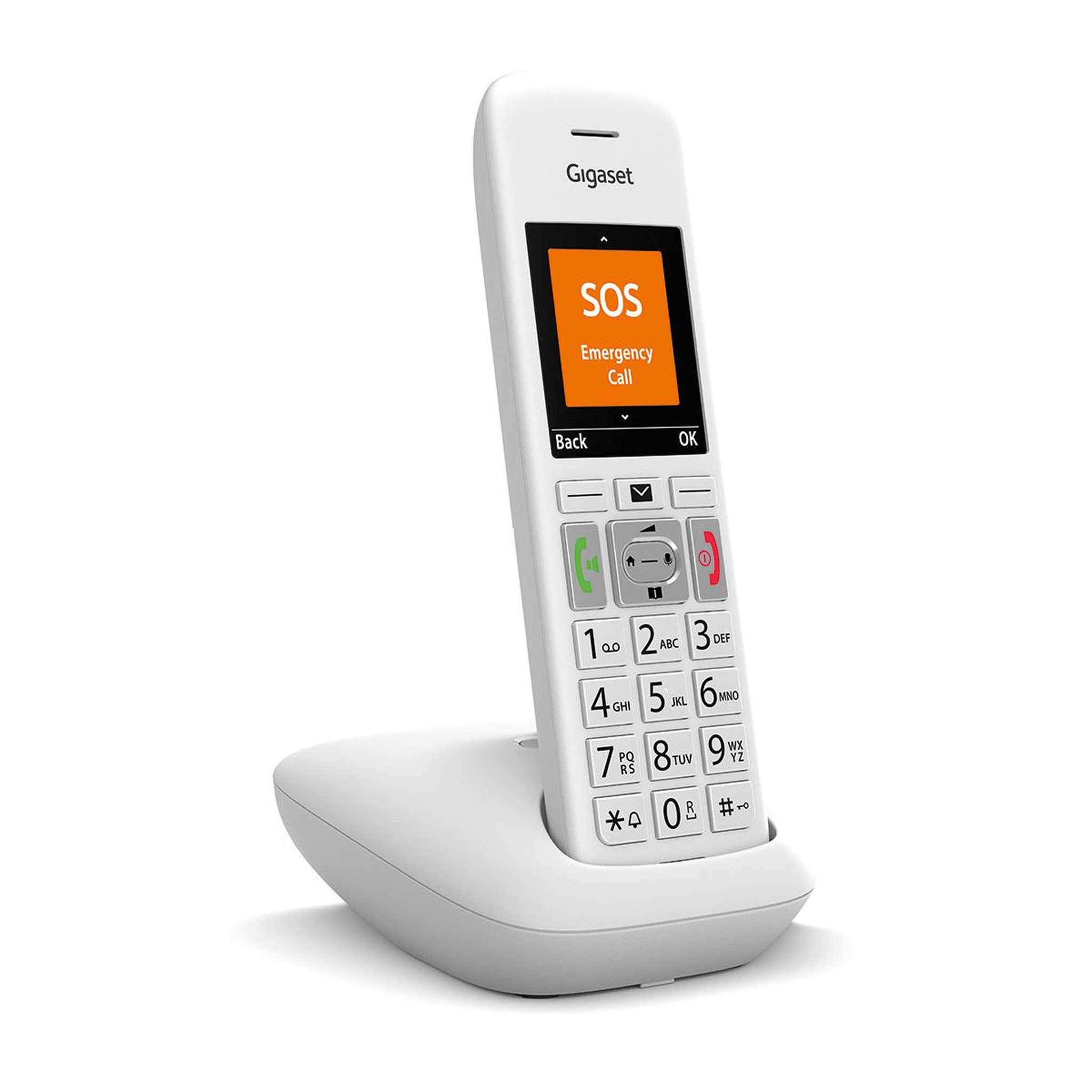 GIGASET Téléphone sans fil analogique dect gigaset e390 avec identification de l'appelant blanc
