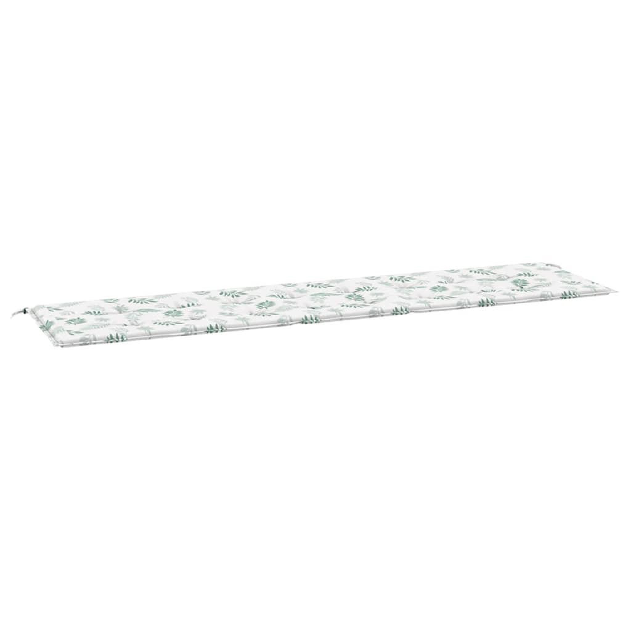 Voir la diapositive 2 : VIDAXL Coussin de banc de jardin motif de feuilles 200x50x3 cm tissu