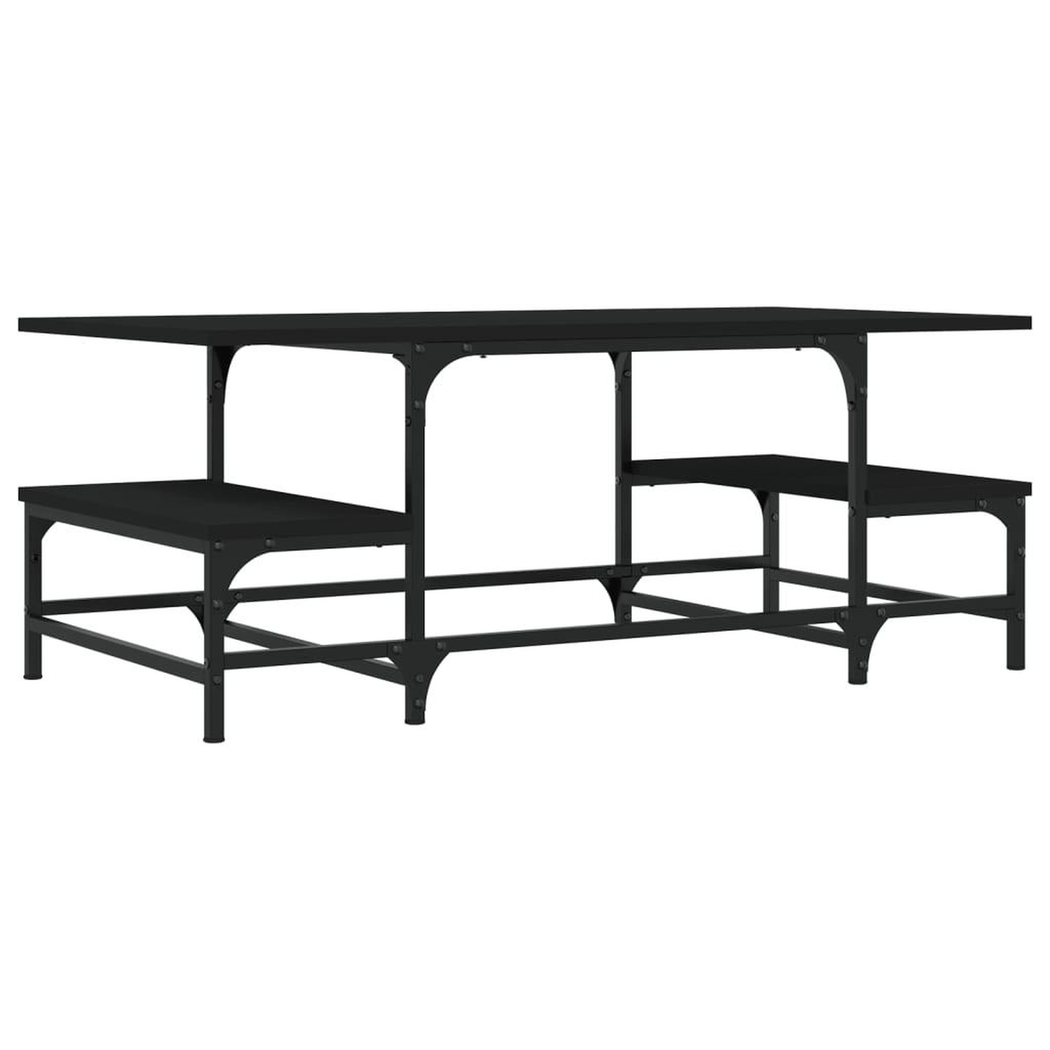 Voir la diapositive 2 : VIDAXL Table basse noir 100x50,5x40 cm bois d'ingenierie