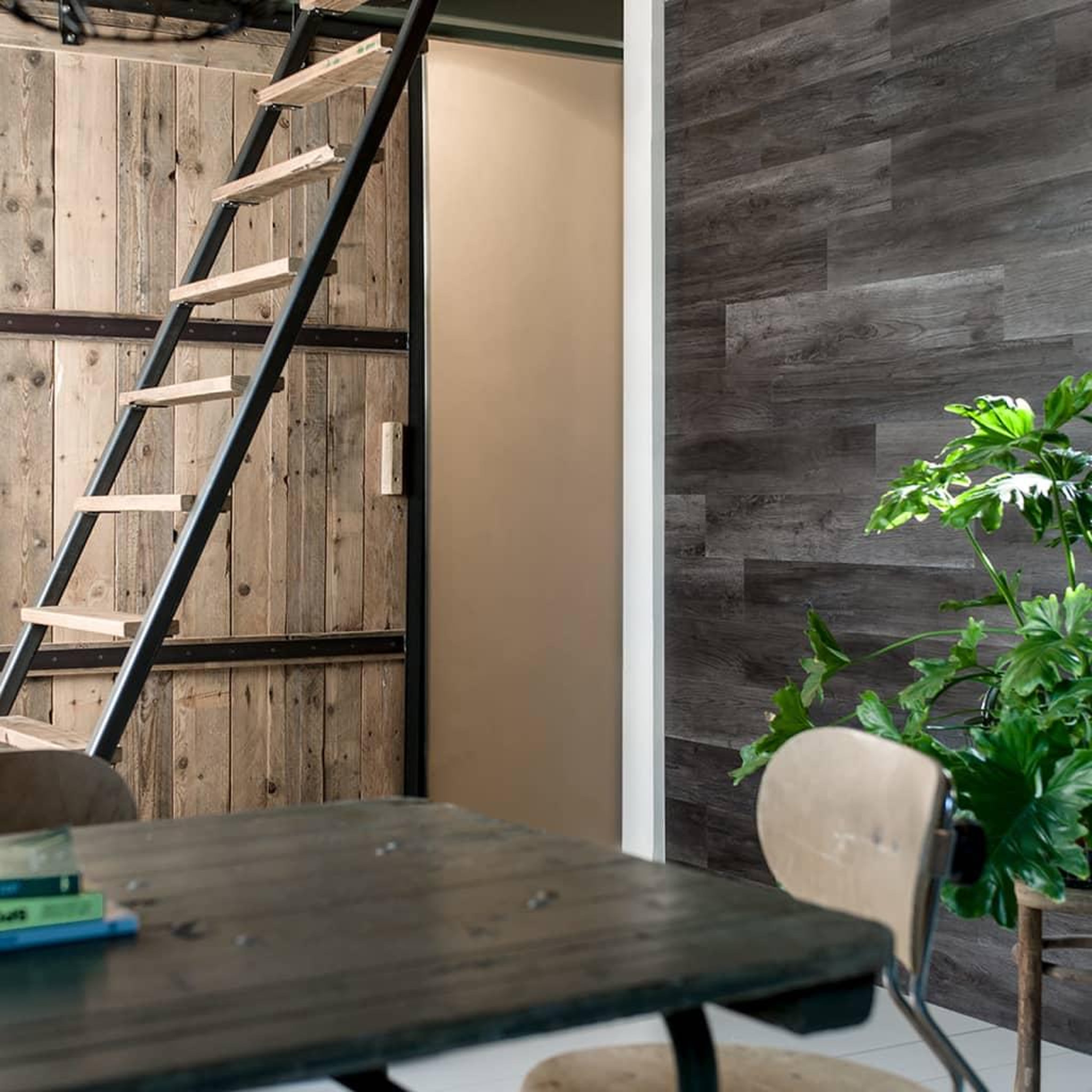 Voir la diapositive 5 : WallArt WallArt Planches d'aspect de bois Noir charbon