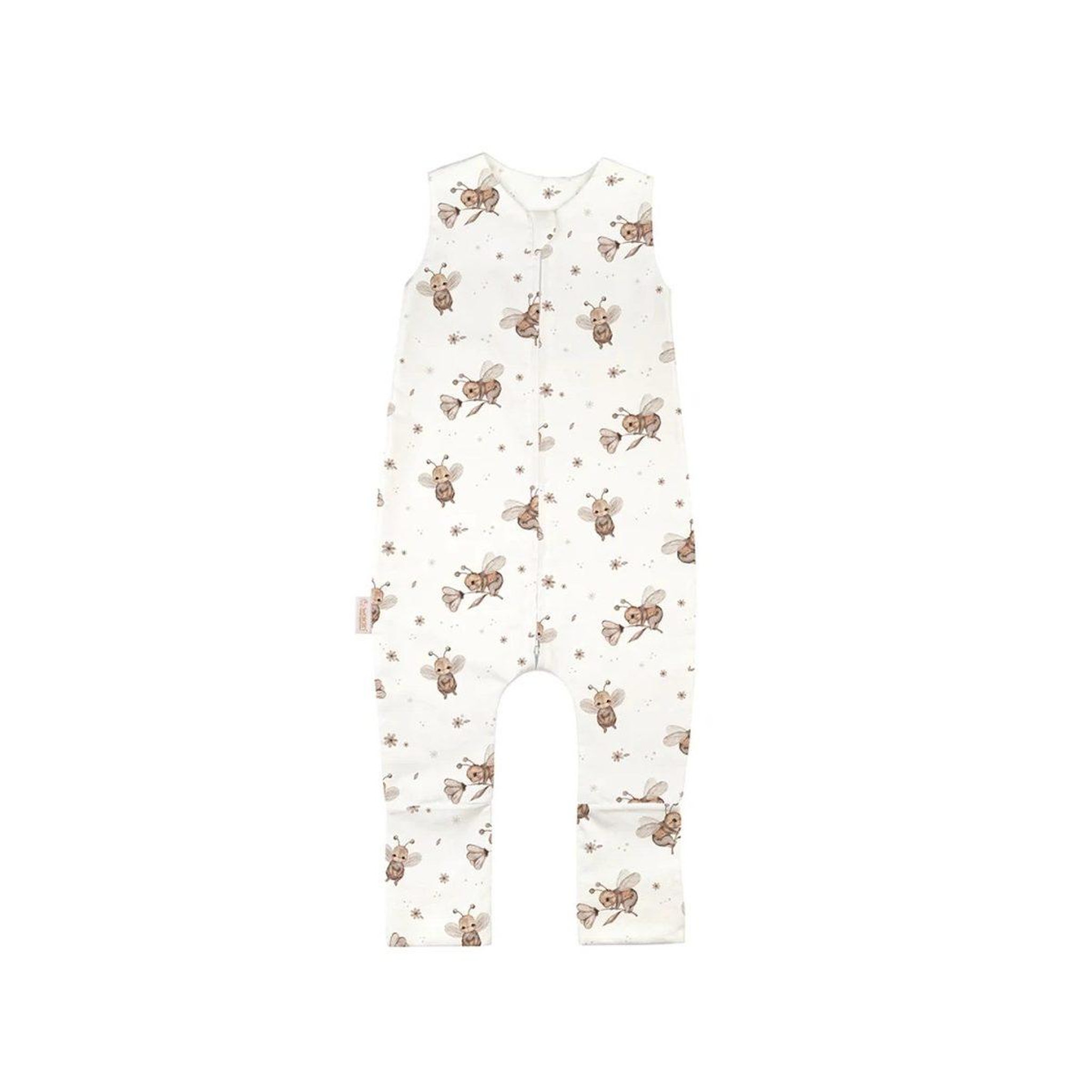 WALDIN Gigoteuse à jambes en coton - taille M (3-4 ans) - motif abeilles, blanc