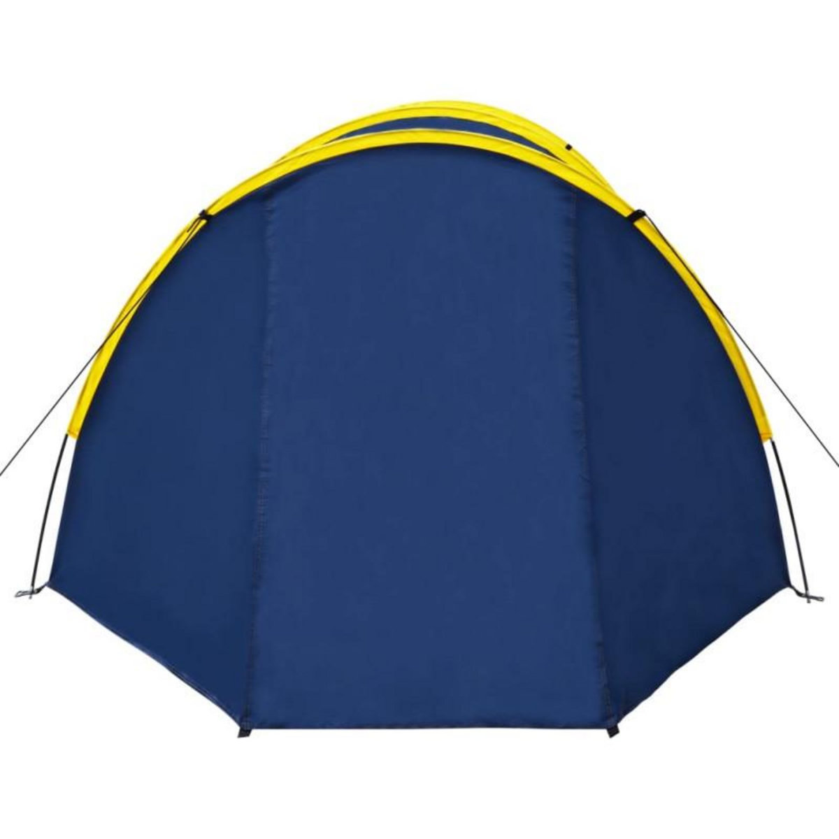 VIDAXL Tente de camping 4 personnes bleu marine et jaune