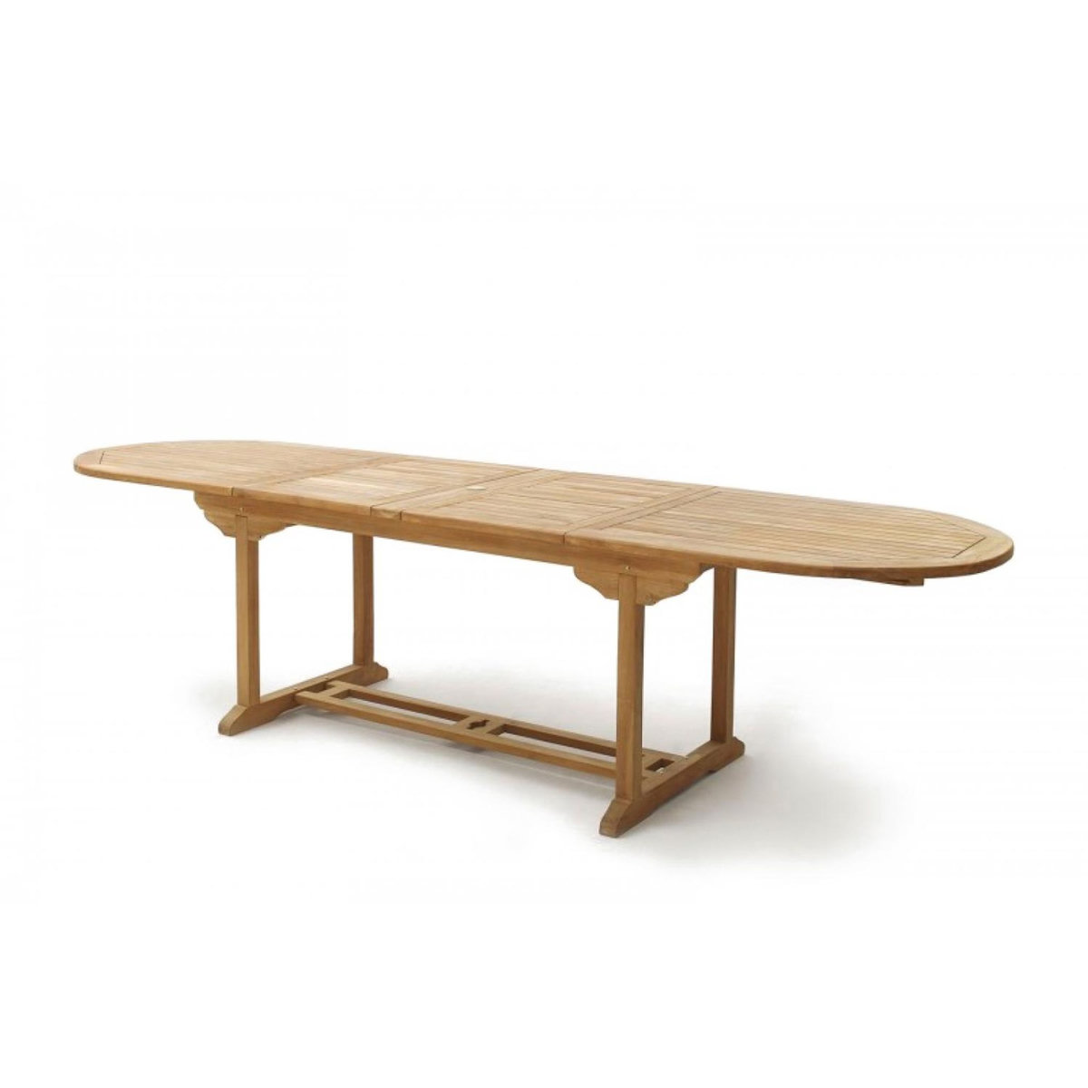 CONCEPT USINE Salon de jardin Teck 12 places Table ovale 8 chaises 2 fauteuils KAJANG