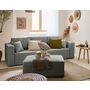 Voir la diapositive 2 : BEST MOBILIER Topaze - canapé 3 places - convertible avec coffre - en tissu velours relief