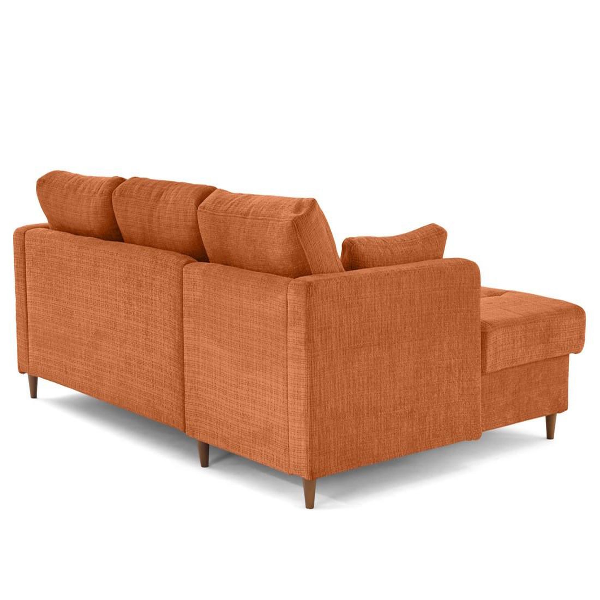 Voir la diapositive 5 : BEST MOBILIER Anna - canapé d'angle gauche 4 places convertible avec coffre en velours texturé