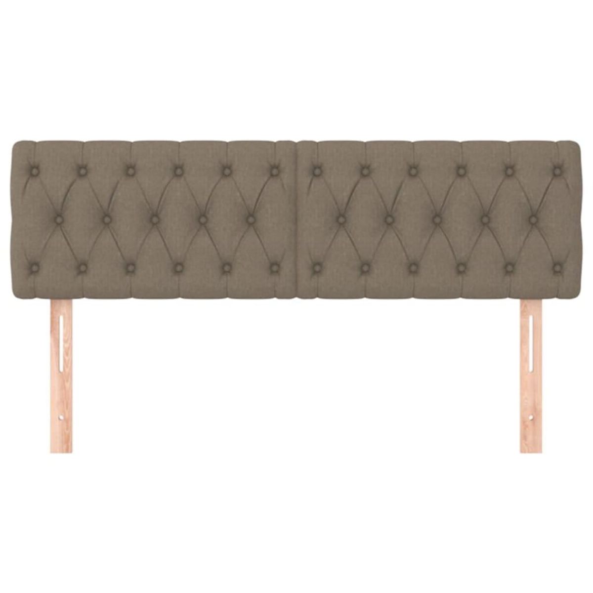 VIDAXL Tetes de lit 2 pcs Taupe 72x7x78/88 cm Tissu