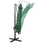 Voir la diapositive 5 : VIDAXL Parasol de jardin en porte-a-faux et mat et lumieres LED vert
