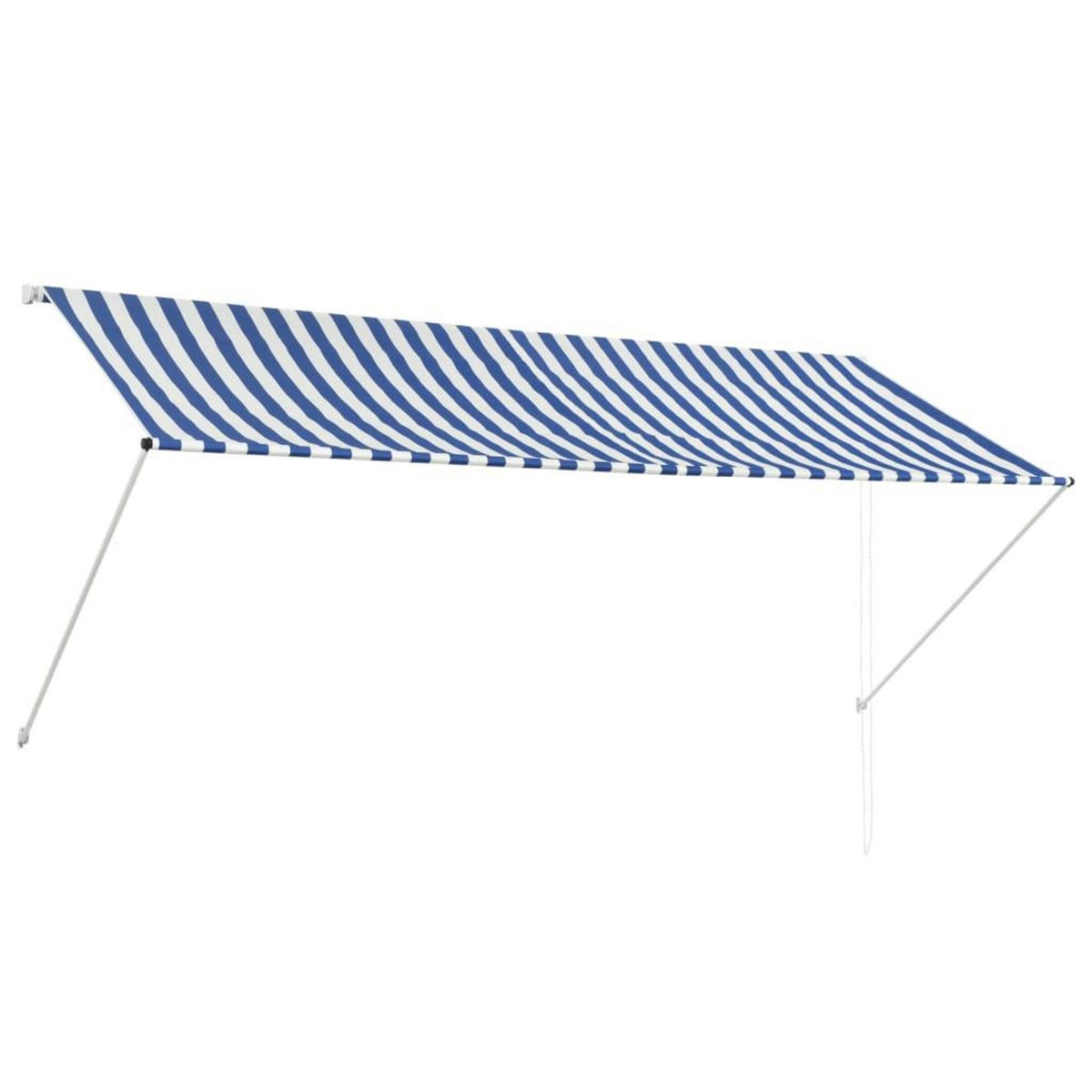 VIDAXL Auvent retractable 300x150 cm Bleu et blanc