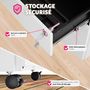 Voir la diapositive 4 : tectake Caisson de bureau à roulettes en acier laqué époxy blanc