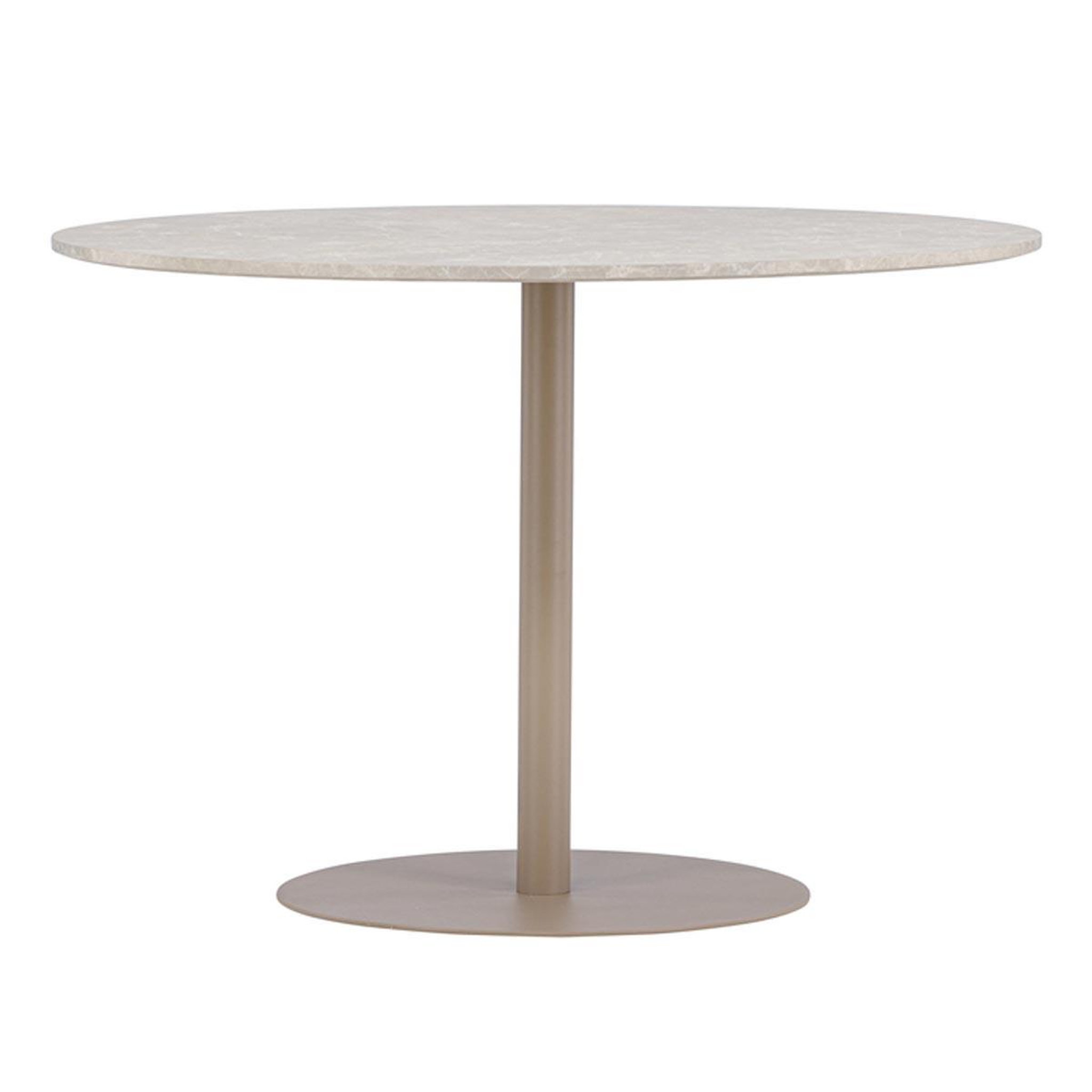 Paris Prix Table à manger effet marbre  lycke  110cm beige