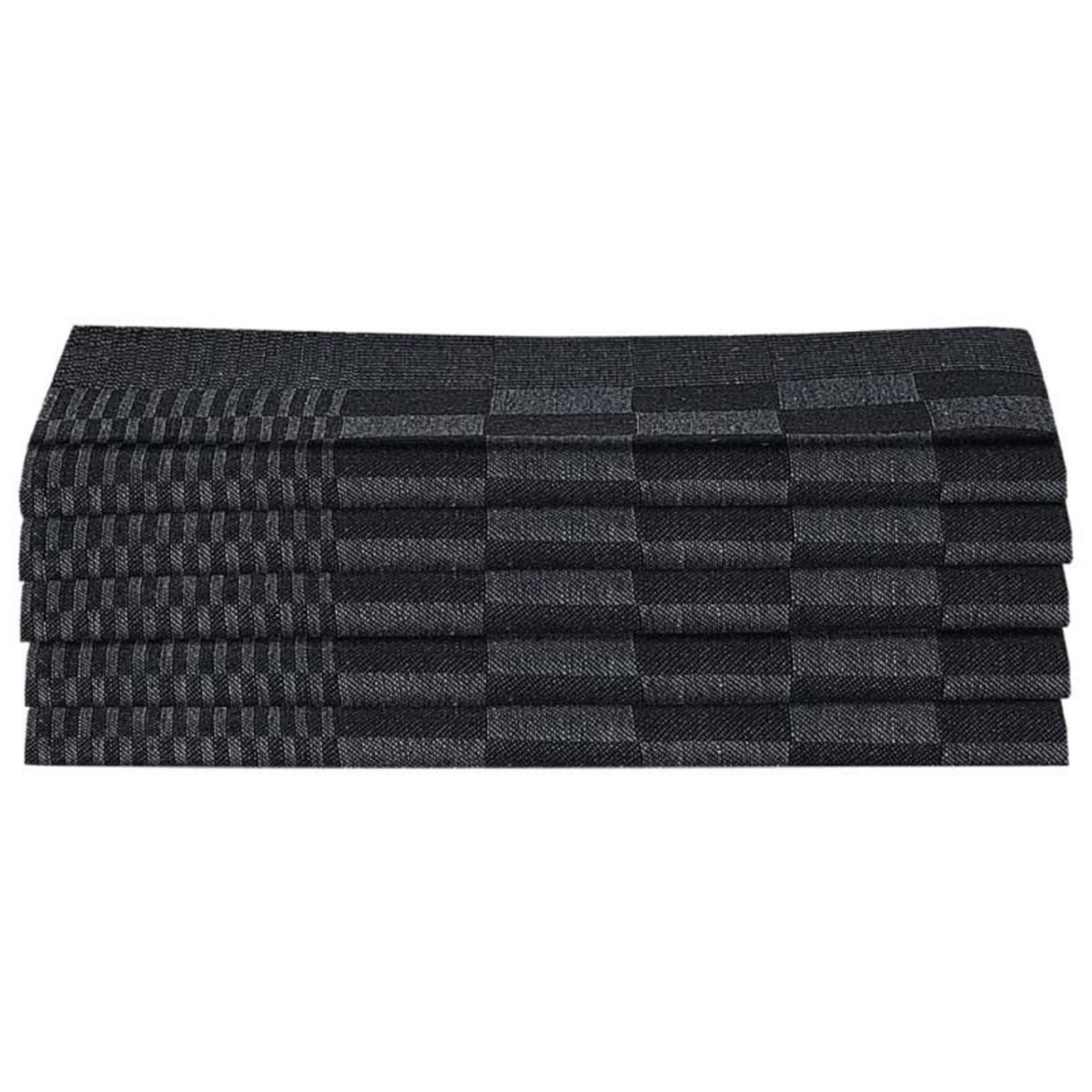 VIDAXL Ensemble de serviettes 10 pcs noir et gris coton