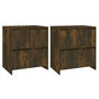 Voir la diapositive 2 : VIDAXL Buffets 2 pcs Chene fume 70x41x75 cm Bois d'ingenierie