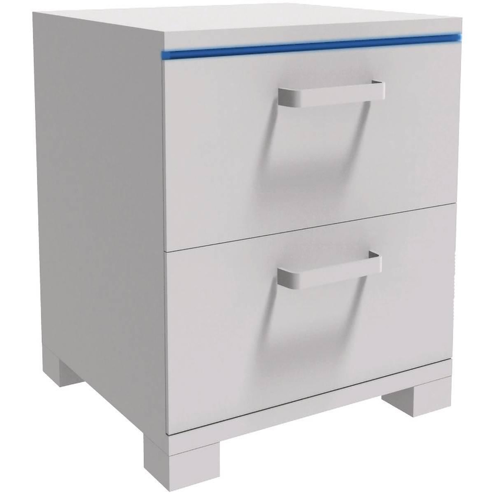 Voir la diapositive 1 : Habitat et Jardin Chevet led  karina  - 41 x 38 x 39 cm - blanc