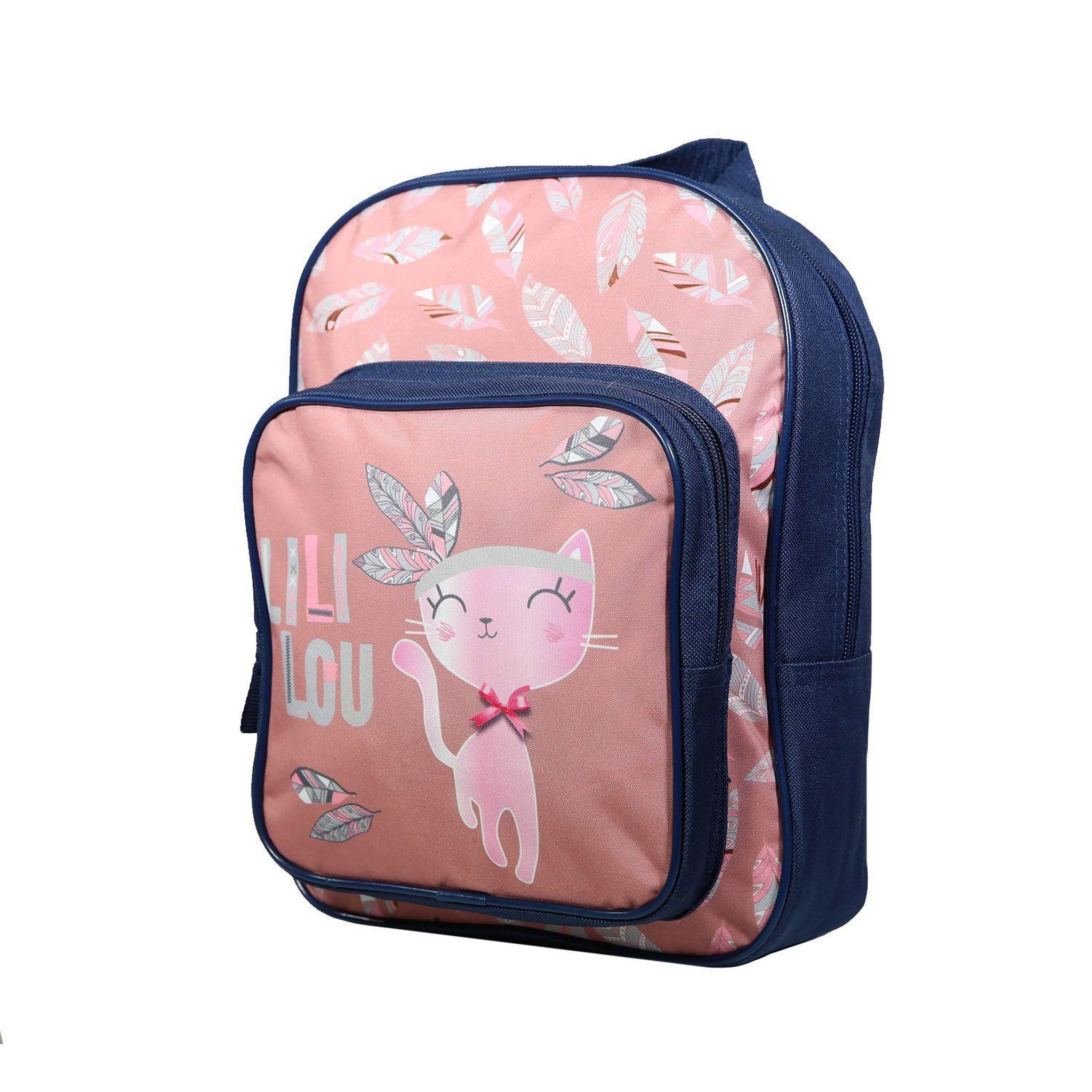 Voir la diapositive 2 : Bagtrotter Sac à dos 31 cm avec poche Lili Lou Chat Rose Bagtrotter