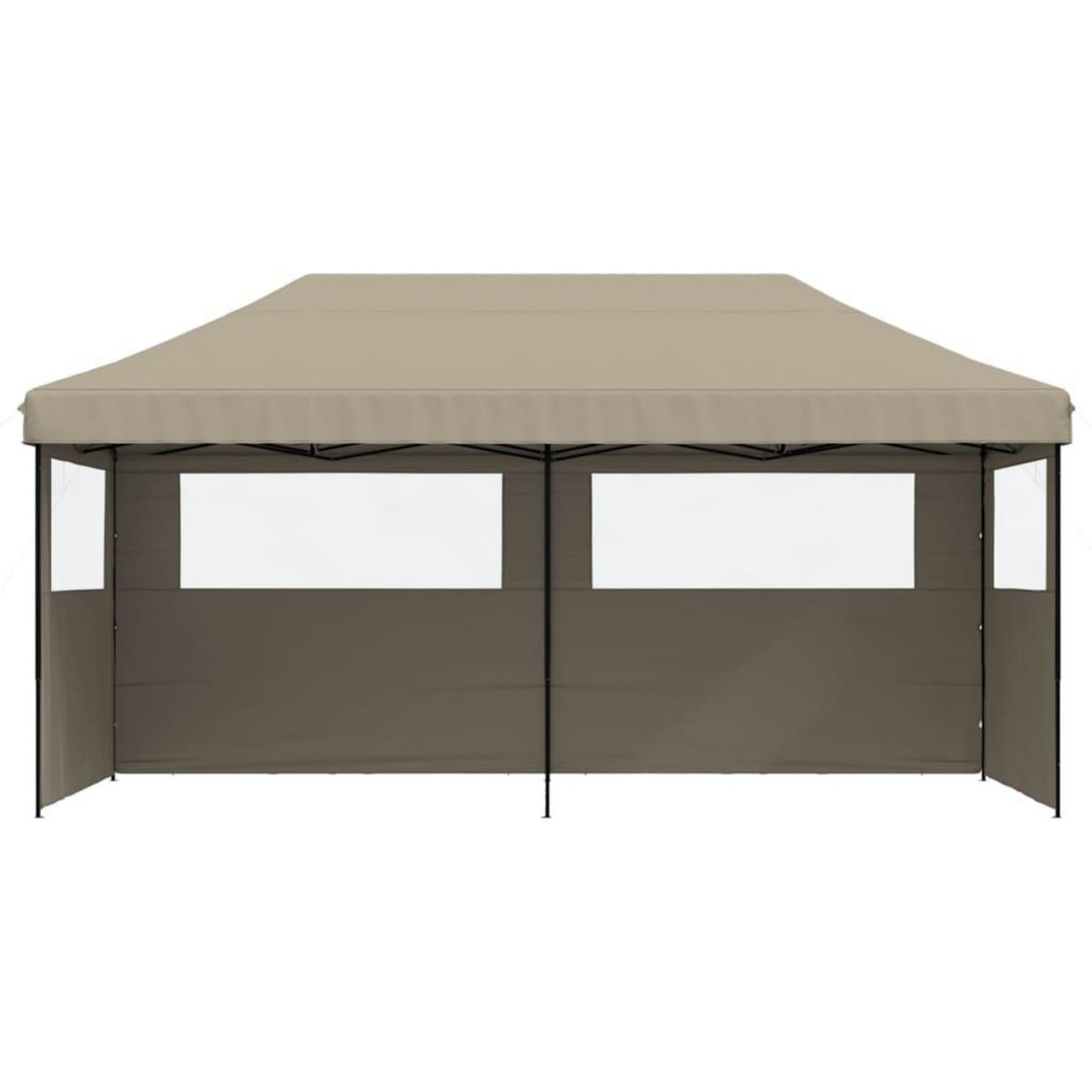 VIDAXL Tente de reception pliable escamotable 3 parois laterales taupe