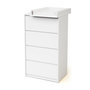 Voir la diapositive 2 : WEBABY Commode 4 tiroirs bois avec plan a langer 50 cm