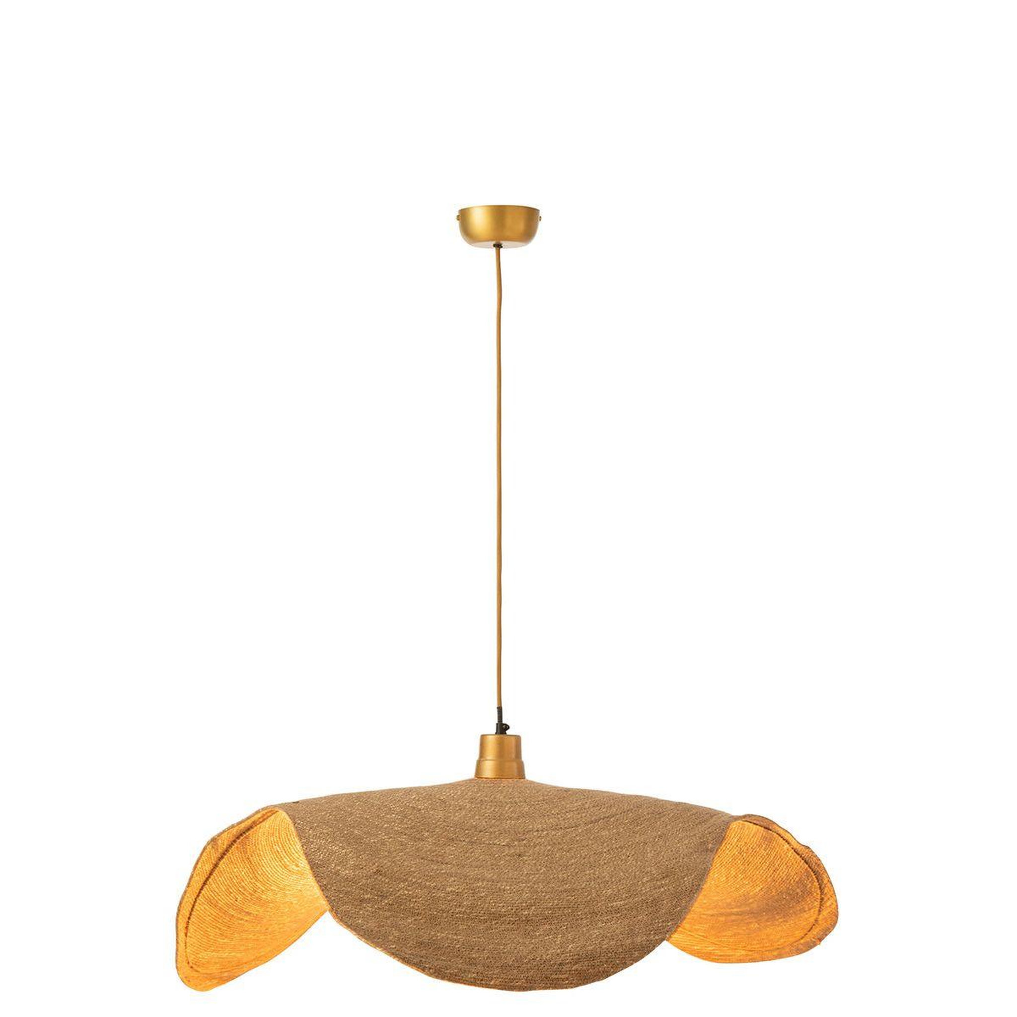 Voir la diapositive 2 : J-LINE Lampe suspension  moonj  94cm naturel
