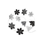 ATMOSPHERA Guirlande LED à Piles  10 Fleurs  23cm Noir