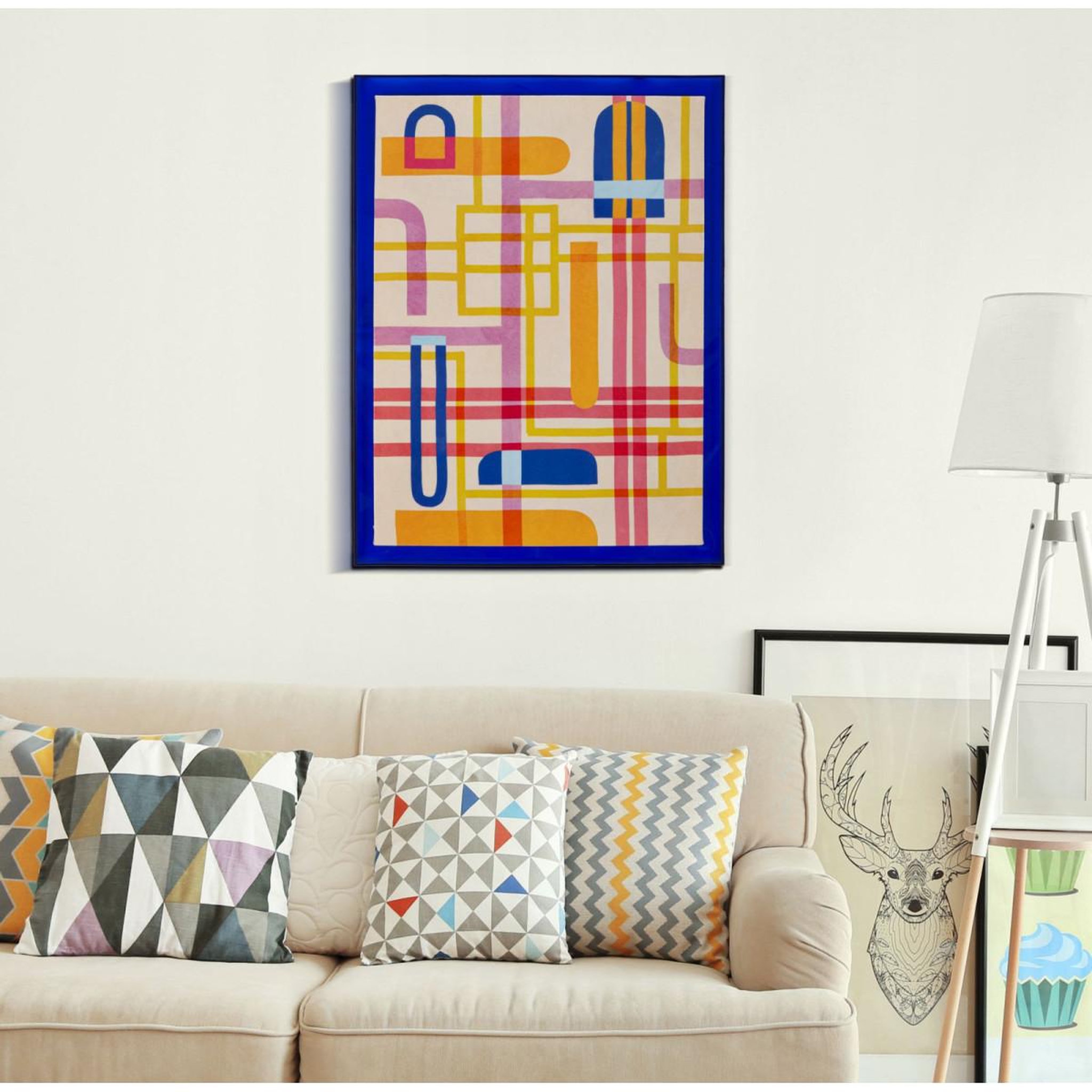 Voir la diapositive 5 : Paris Prix Tableau imprimé  modis ii  60x80cm multicolore
