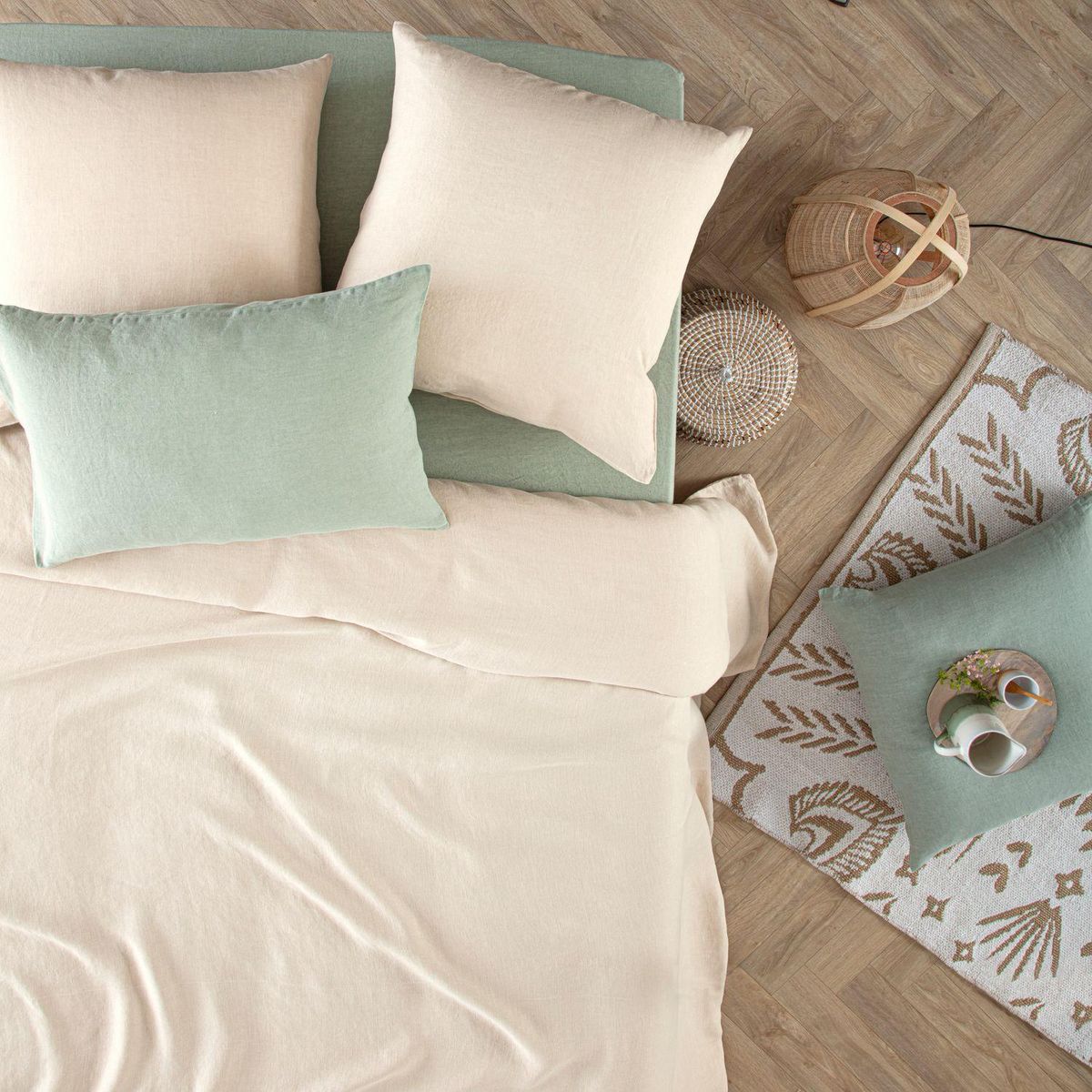 ATMOSPHERA Housse de couette 2 places 100% lin