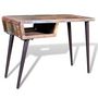 Voir la diapositive 4 : VIDAXL Bureau avec pieds en fer Bois de recuperation