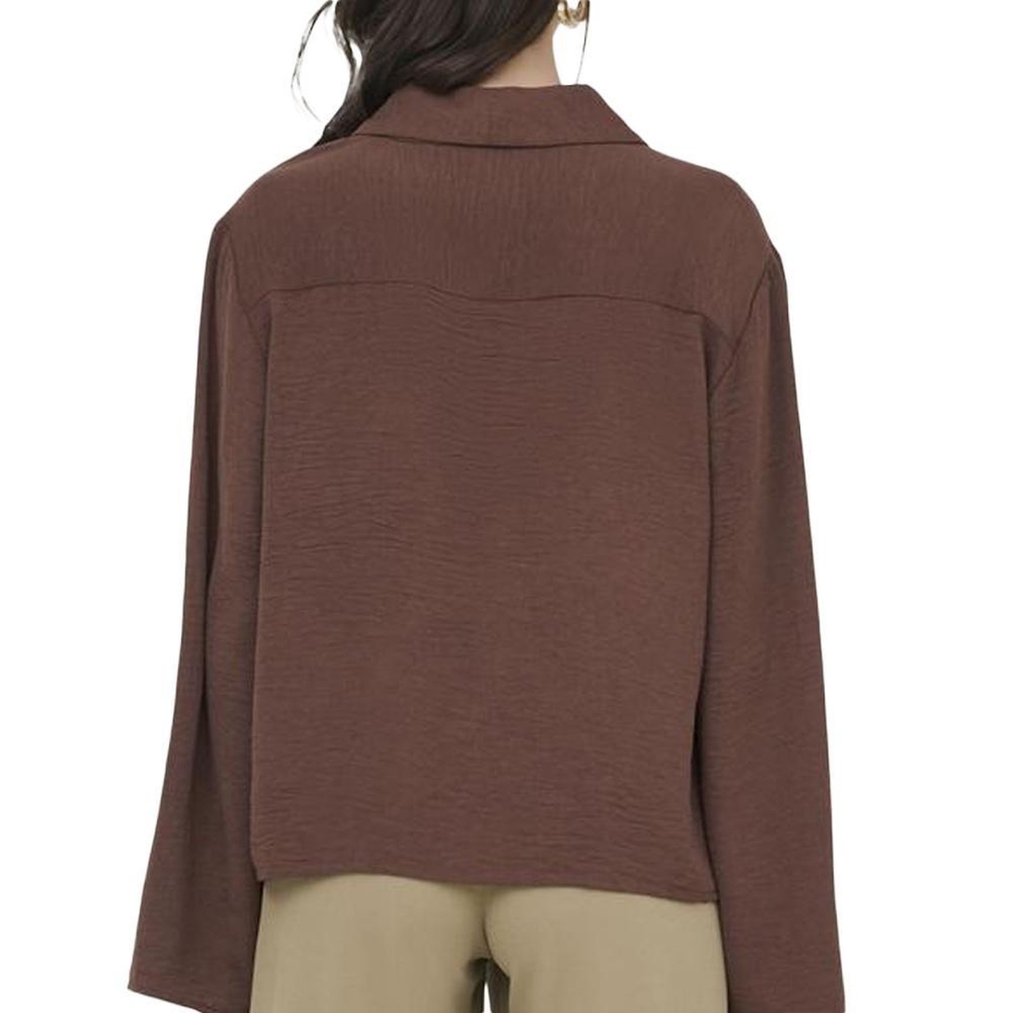 Voir la diapositive 2 : JACQUELINE DE YONG Blouse Marron Femme JDY Eira