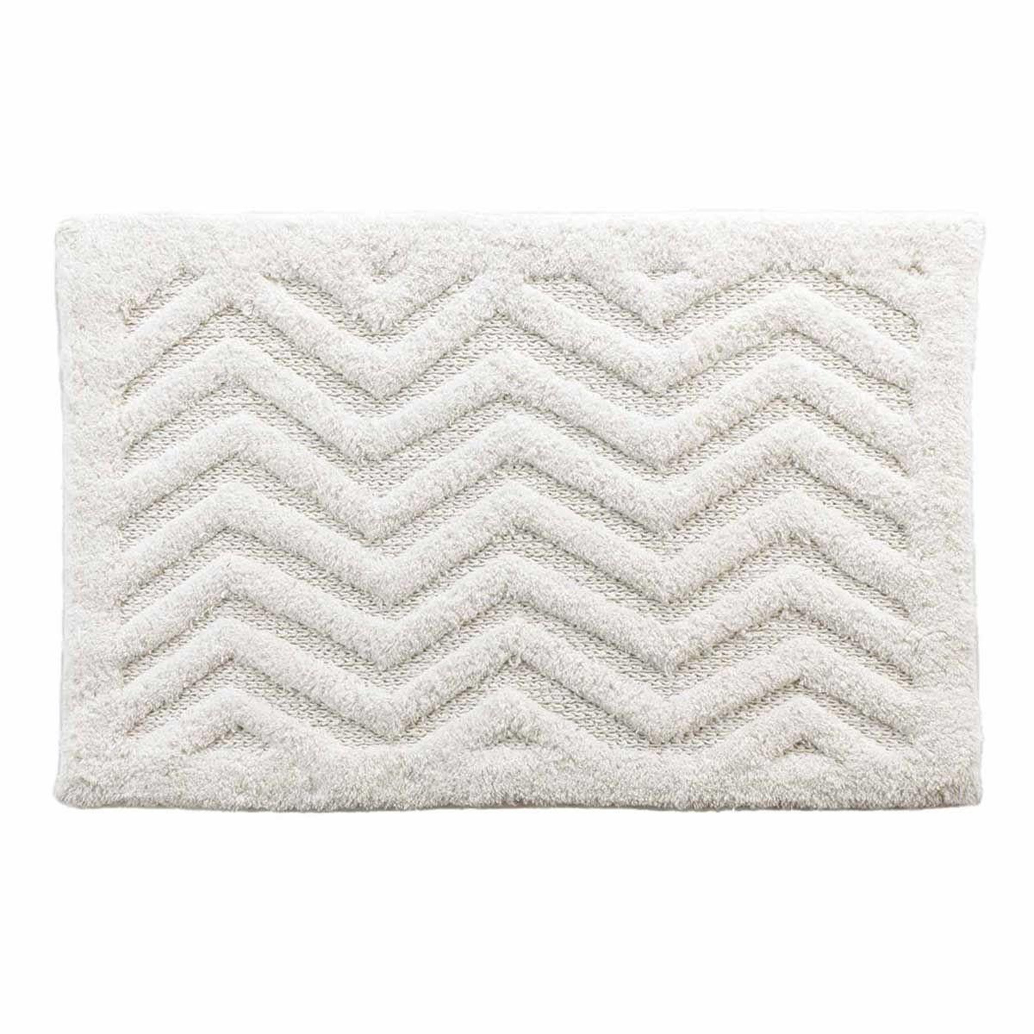 Douceur d'Intérieur Tapis de bain jacquard  angelis  50x80cm blanc