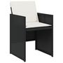 Voir la diapositive 4 : VIDAXL Ensemble a manger de jardin coussins 5pcs Noir Resine tressee