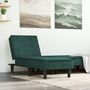 Voir la diapositive 1 : VIDAXL Chaise longue vert fonce velours